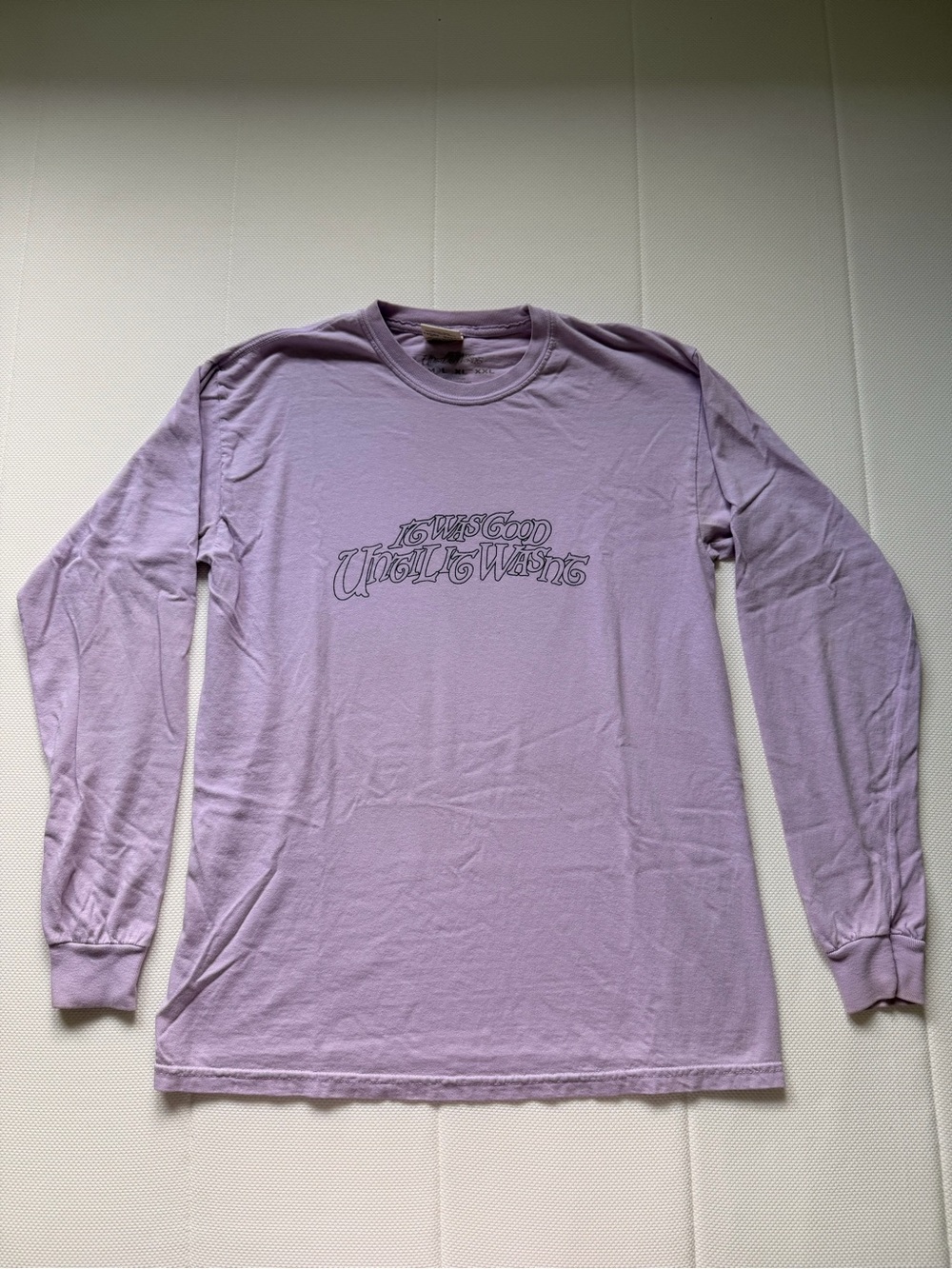 Kehlani’s It Was Good Until It Wasn’t Long-Sleeve Lavender Oversized Graphic Tee